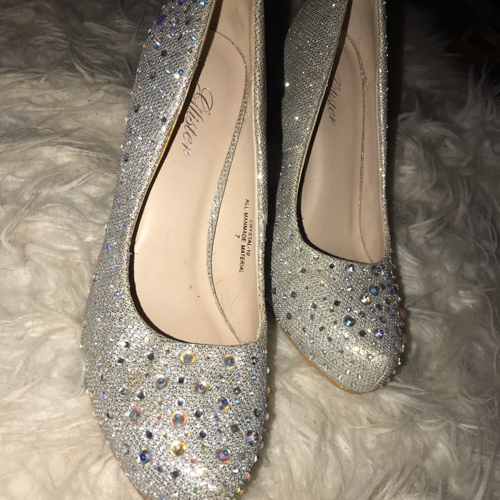 Diamond glittery heels